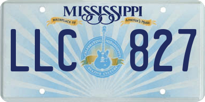 MS license plate LLC827