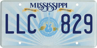 MS license plate LLC829