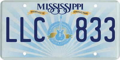 MS license plate LLC833