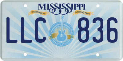 MS license plate LLC836