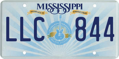MS license plate LLC844