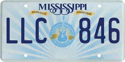 MS license plate LLC846
