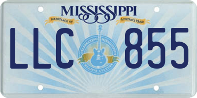 MS license plate LLC855