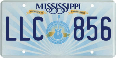 MS license plate LLC856
