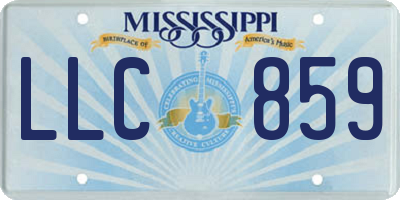 MS license plate LLC859
