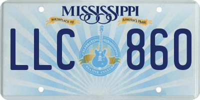 MS license plate LLC860