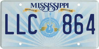 MS license plate LLC864