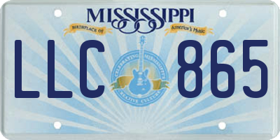 MS license plate LLC865