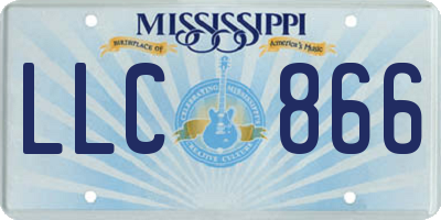 MS license plate LLC866