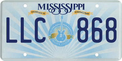 MS license plate LLC868