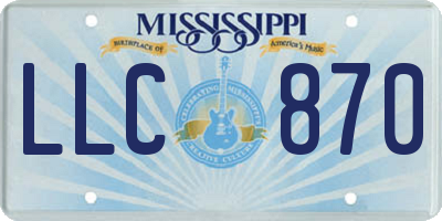 MS license plate LLC870