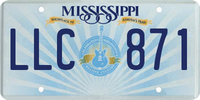 MS license plate LLC871