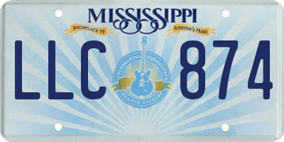 MS license plate LLC874