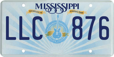 MS license plate LLC876