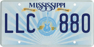 MS license plate LLC880