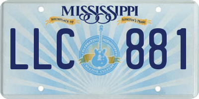 MS license plate LLC881