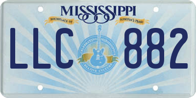 MS license plate LLC882