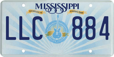 MS license plate LLC884