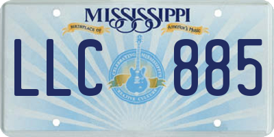 MS license plate LLC885