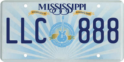 MS license plate LLC888
