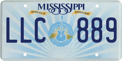MS license plate LLC889