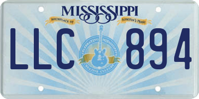 MS license plate LLC894