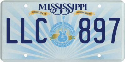 MS license plate LLC897