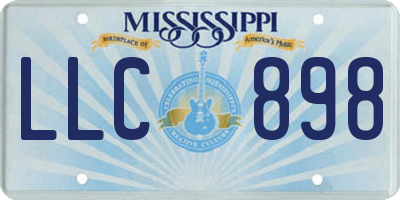 MS license plate LLC898