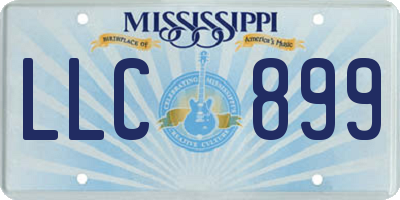 MS license plate LLC899