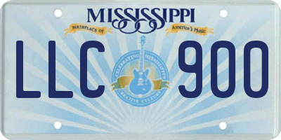 MS license plate LLC900