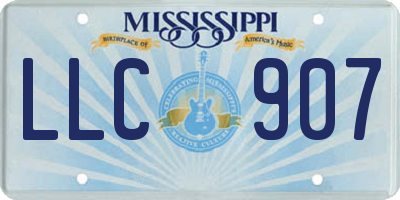 MS license plate LLC907