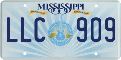 MS license plate LLC909
