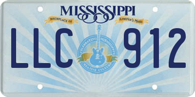 MS license plate LLC912