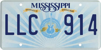 MS license plate LLC914