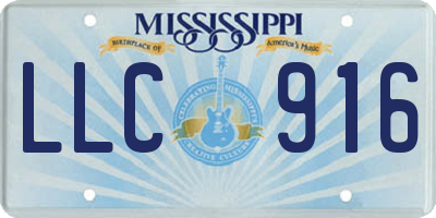 MS license plate LLC916