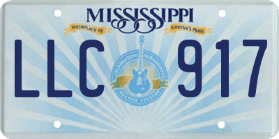 MS license plate LLC917