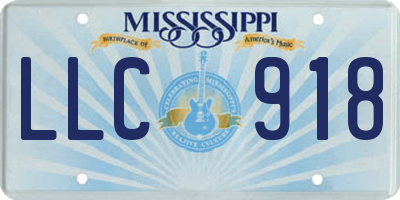 MS license plate LLC918