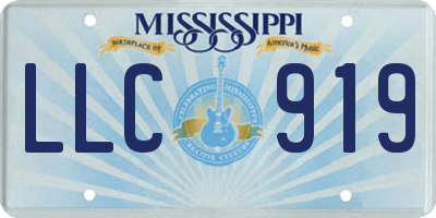 MS license plate LLC919