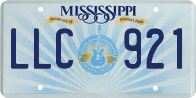 MS license plate LLC921