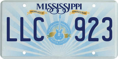 MS license plate LLC923