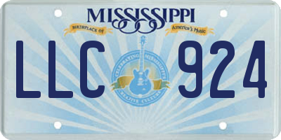 MS license plate LLC924