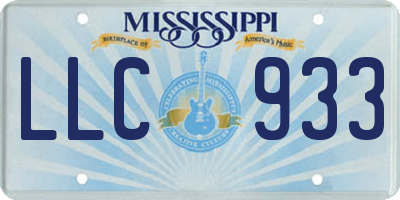 MS license plate LLC933