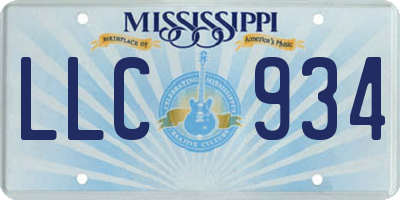 MS license plate LLC934