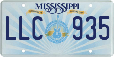 MS license plate LLC935