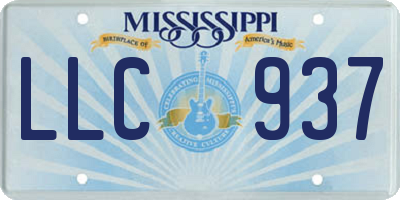 MS license plate LLC937
