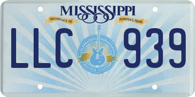 MS license plate LLC939