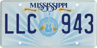 MS license plate LLC943
