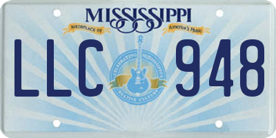 MS license plate LLC948