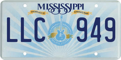 MS license plate LLC949