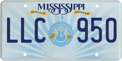 MS license plate LLC950